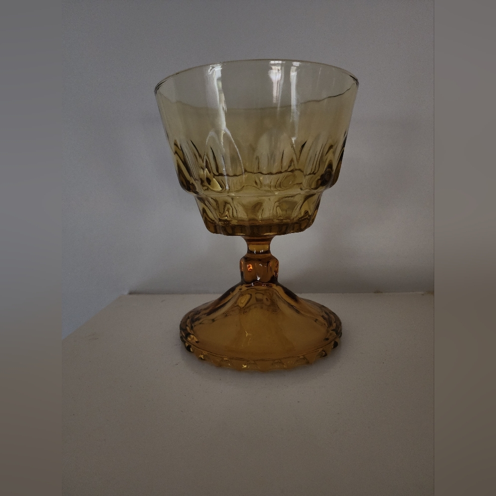 Vintage amber candy dish